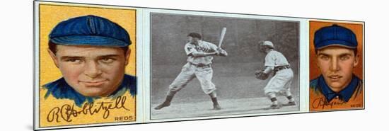 Cincinnati, OH, Cincinnati Reds, R. Hoblitzel, Richard J. Egan, Baseball Card-Lantern Press-Mounted Premium Giclee Print