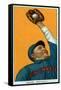 Cincinnati, OH, Cincinnati Reds, Rebel Oakes, Baseball Card-Lantern Press-Framed Stretched Canvas