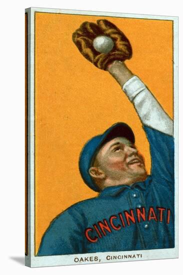 Cincinnati, OH, Cincinnati Reds, Rebel Oakes, Baseball Card-Lantern Press-Stretched Canvas
