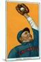 Cincinnati, OH, Cincinnati Reds, Rebel Oakes, Baseball Card-Lantern Press-Mounted Art Print
