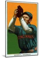 Cincinnati, OH, Cincinnati Reds, Tom Downey, Baseball Card-Lantern Press-Mounted Art Print