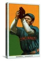 Cincinnati, OH, Cincinnati Reds, Tom Downey, Baseball Card-Lantern Press-Stretched Canvas