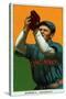 Cincinnati, OH, Cincinnati Reds, Tom Downey, Baseball Card-Lantern Press-Stretched Canvas