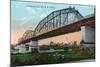Cincinnati, Ohio - Chesapeake and Ohio Railroad Bridge Scene-Lantern Press-Mounted Art Print
