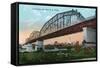 Cincinnati, Ohio - Chesapeake and Ohio Railroad Bridge Scene-Lantern Press-Framed Stretched Canvas