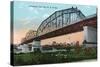 Cincinnati, Ohio - Chesapeake and Ohio Railroad Bridge Scene-Lantern Press-Stretched Canvas