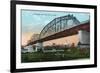 Cincinnati, Ohio - Chesapeake and Ohio Railroad Bridge Scene-Lantern Press-Framed Art Print