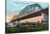 Cincinnati, Ohio - Chesapeake and Ohio Railroad Bridge Scene-Lantern Press-Stretched Canvas