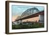 Cincinnati, Ohio - Chesapeake and Ohio Railroad Bridge Scene-Lantern Press-Framed Art Print