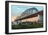 Cincinnati, Ohio - Chesapeake and Ohio Railroad Bridge Scene-Lantern Press-Framed Art Print