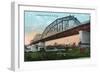 Cincinnati, Ohio - Chesapeake and Ohio Railroad Bridge Scene-Lantern Press-Framed Art Print