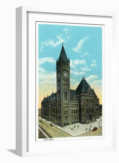 Cincinnati, Ohio - City Hall Exterior-Lantern Press-Framed Art Print