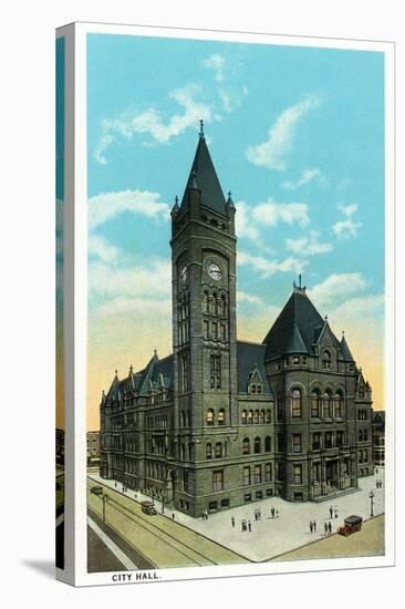 Cincinnati, Ohio - City Hall Exterior-Lantern Press-Stretched Canvas