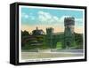 Cincinnati, Ohio - Eden Park Elsinore Tower Scene-Lantern Press-Framed Stretched Canvas