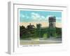 Cincinnati, Ohio - Eden Park Elsinore Tower Scene-Lantern Press-Framed Art Print