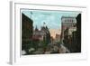 Cincinnati, Ohio - Fountain Square Scene-Lantern Press-Framed Art Print