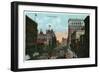 Cincinnati, Ohio - Fountain Square Scene-Lantern Press-Framed Art Print