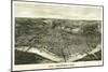 Cincinnati, Ohio - Panoramic Map-Lantern Press-Mounted Premium Giclee Print