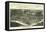 Cincinnati, Ohio - Panoramic Map-Lantern Press-Framed Stretched Canvas