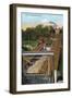 Cincinnati, Ohio - Price Hill Incline Scene-Lantern Press-Framed Art Print