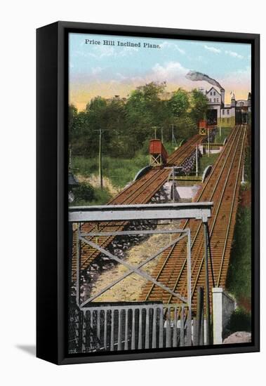 Cincinnati, Ohio - Price Hill Incline Scene-Lantern Press-Framed Stretched Canvas