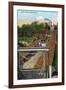 Cincinnati, Ohio - Price Hill Incline Scene-Lantern Press-Framed Art Print