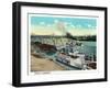 Cincinnati, Ohio - Public Boat Landing Scene-Lantern Press-Framed Art Print