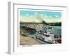 Cincinnati, Ohio - Public Boat Landing Scene-Lantern Press-Framed Art Print