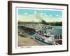 Cincinnati, Ohio - Public Boat Landing Scene-Lantern Press-Framed Art Print