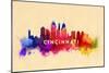 Cincinnati, Ohio - Skyline Abstract-Lantern Press-Mounted Art Print