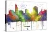 Cincinnati Ohio Skyline MCLR 1-Marlene Watson-Stretched Canvas