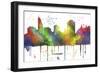 Cincinnati Ohio Skyline MCLR 1-Marlene Watson-Framed Premium Giclee Print