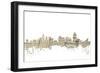 Cincinnati Ohio Skyline Sheet Music Cityscape-Michael Tompsett-Framed Art Print