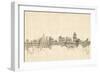 Cincinnati Ohio Skyline Sheet Music Cityscape-Michael Tompsett-Framed Art Print
