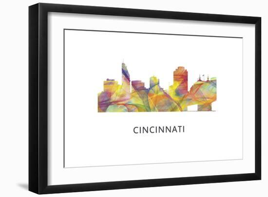 Cincinnati Ohio Skyline-Marlene Watson-Framed Giclee Print