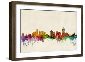 Cincinnati Ohio Skyline-Michael Tompsett-Framed Art Print