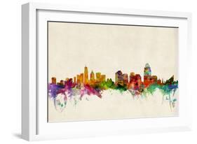 Cincinnati Ohio Skyline-Michael Tompsett-Framed Art Print