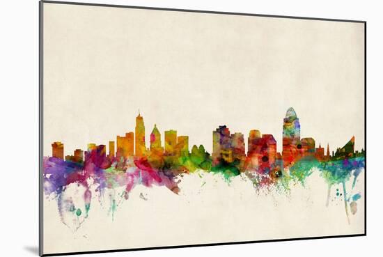 Cincinnati Ohio Skyline-Michael Tompsett-Mounted Art Print