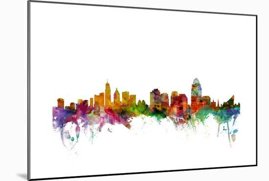 Cincinnati Ohio Skyline-Michael Tompsett-Mounted Premium Giclee Print