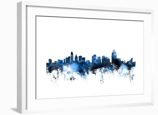 Cincinnati Ohio Skyline-Michael Tompsett-Framed Art Print