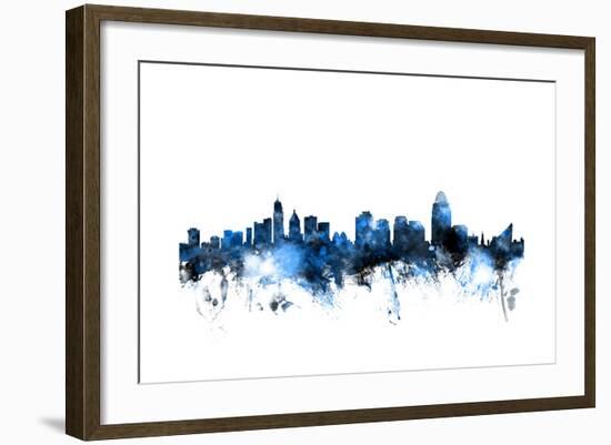 Cincinnati Ohio Skyline-Michael Tompsett-Framed Art Print