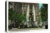 Cincinnati, Ohio - Tyler Davidson Fountain and Square Scene-Lantern Press-Stretched Canvas