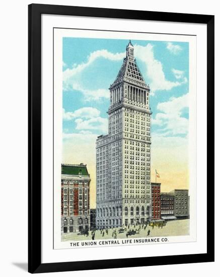 Cincinnati, Ohio - Union Central Life Insurance Co Building Exterior-Lantern Press-Framed Art Print