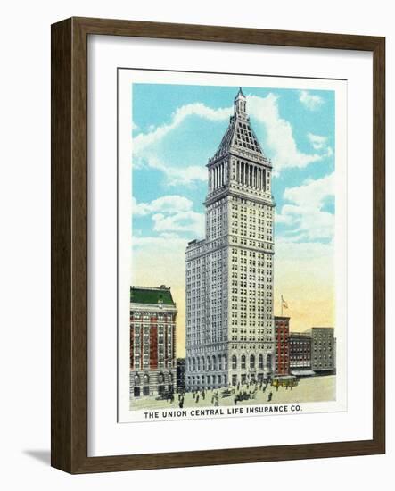 Cincinnati, Ohio - Union Central Life Insurance Co Building Exterior-Lantern Press-Framed Art Print