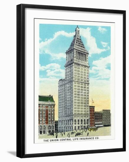 Cincinnati, Ohio - Union Central Life Insurance Co Building Exterior-Lantern Press-Framed Art Print