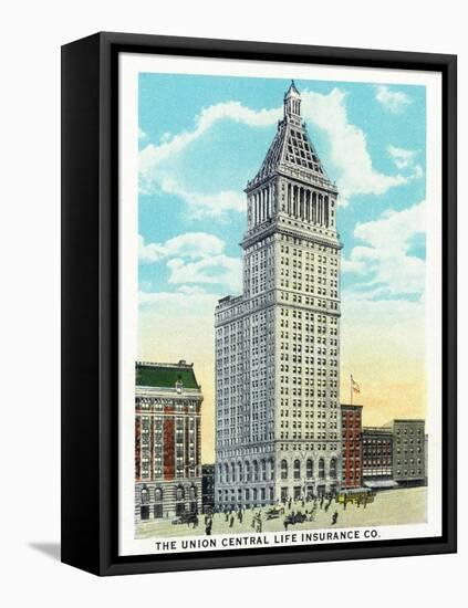 Cincinnati, Ohio - Union Central Life Insurance Co Building Exterior-Lantern Press-Framed Stretched Canvas