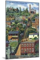 Cincinnati, Ohio - View of the Mt. Adams Incline-Lantern Press-Mounted Art Print