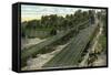 Cincinnati, Ohio - View of the Price Hill Incline Railway-Lantern Press-Framed Stretched Canvas