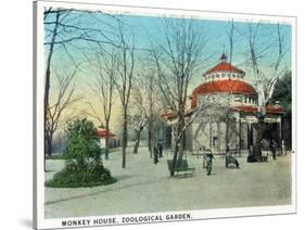 Cincinnati, Ohio - Zoological Gardens Monkey House-Lantern Press-Stretched Canvas