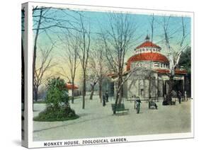 Cincinnati, Ohio - Zoological Gardens Monkey House-Lantern Press-Stretched Canvas